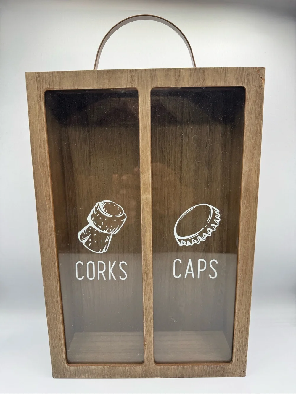 Cap & Cork Holder Dual Wood